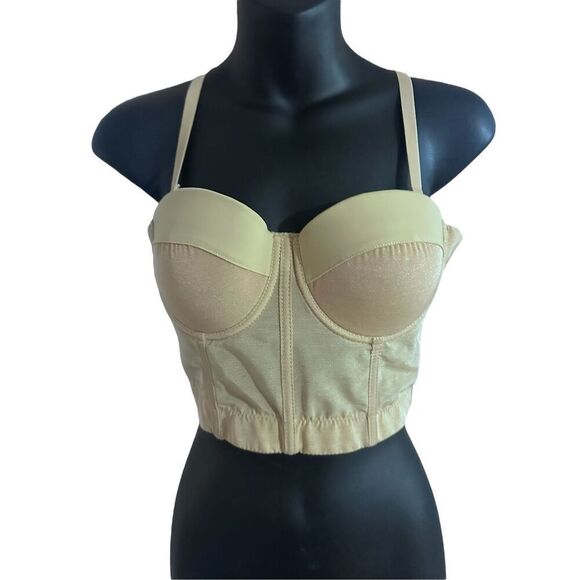 NEW WITH TAGS PAPAYA Mesh Bustier Corset Top Fashionable Outfit Solid Patterned - Picture 1 of 6